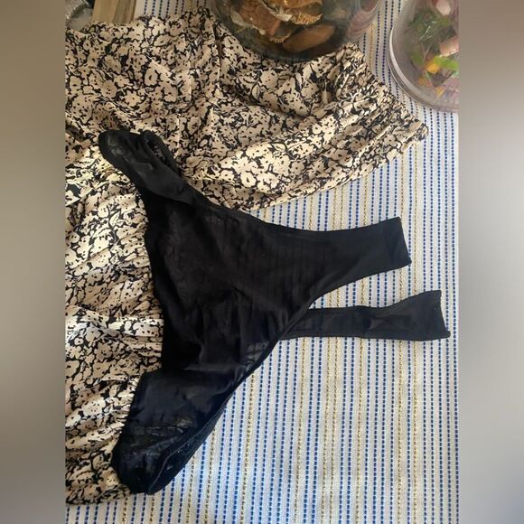 Free people bodysuit cream and black long sleeve bodysuit size medium - Picture 8 of 13